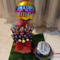 Happy birthday gift bouquet Ferrero rocher chocolate waffer