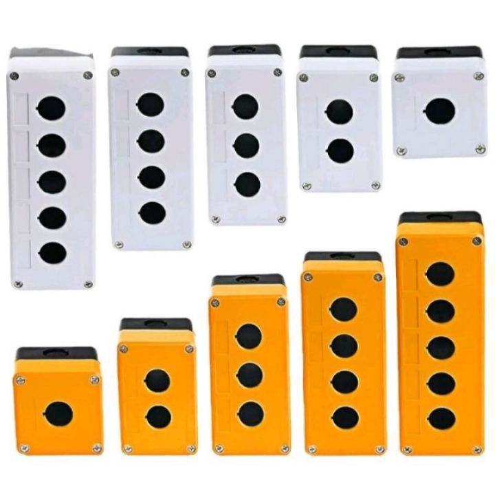 กล่อง-ปุ่ม-สวิตช์-รู-22mm-มี-1รู-2รู-3รู-4รู-5รู-ขาว-เหลือง