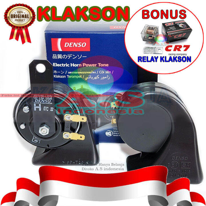 [BONUS RELAY CR7] KLAKSON Horn Denso Power Tone Trumpet Keong Universal