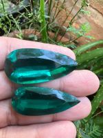 Lab Green Tourmaline pear 39x17(2pcs)- 80cts