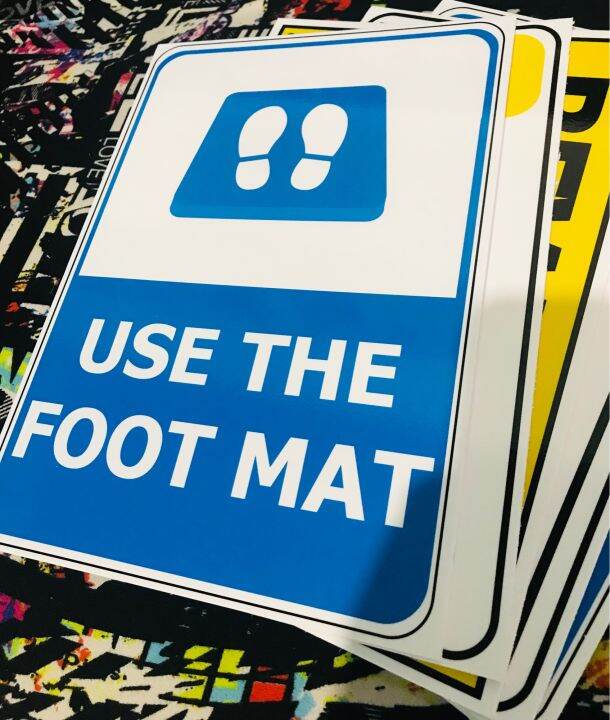 Use the foot mat Signage Lazada PH