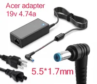 Acer Travelmate adapter 19v 4.7a 5.5*1.7mm 611TXCi 611TXV 612TXC 612TXCi 612TXV 613TXC 613TXV 614TXVCi 620 621 623 621LV 621XC 621XV 623LC 623LCi 630 632 633 630XV 630XCi ชาร์จ อะแดปเตอร์