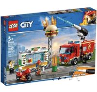 LEGO 2019 new product 60214 City Series Burger Shop Fire Rescue Team Assembled Toy Building Blocks