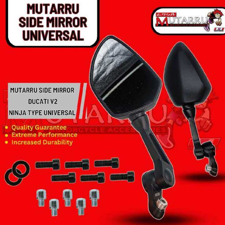 MUTARRU SIDE MIRROR DUCATI V2 NINJA TYPE UNIVERSAL | Lazada PH