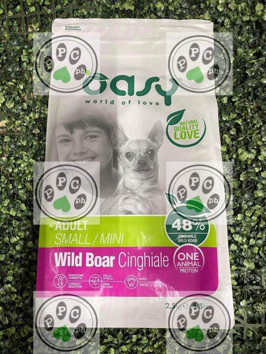 Oasy Dog Food Mono Protein Adult Small Breed Wild Boar 2.5kg Original