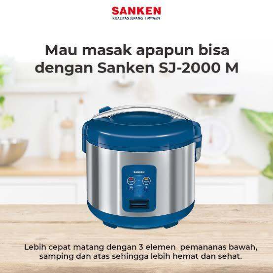 SANKEN RICE COOKER SJ 2200 M MAGIC COM 1,8 LITER STAINLESS Lazada