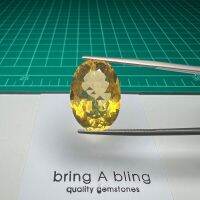 ซิทริน Citrine น้ำหนัก 16.45 ct (21x14.5x9.5)mm เม็ดนี้สวยมากเหสีองทอง พลอยธรรมชาติ ไม่ผ่านการปรุงแต่ง ไฟเต็ม สะอาด