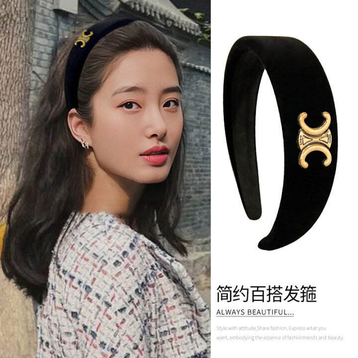 Black Chanel Style Hairpin Headband Internet Celebrity 2023 New