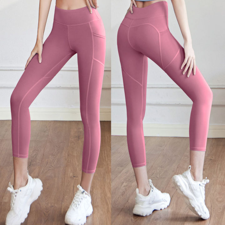 Yoga Pants with Pocket Women Leggings for Fitness Nylon High Waist Long Pants  Women Hip Push UP Tights Women Gym Clothing
