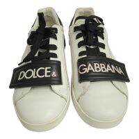 DOLCE &amp; GABBANA Logo Strap Leather Shoes