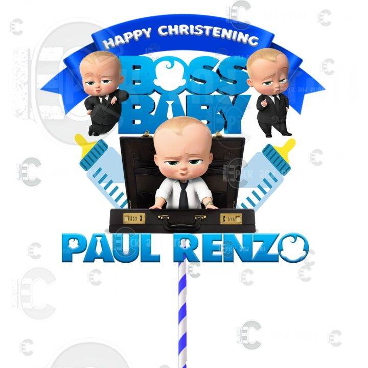 Personalized/Customized Boss Baby Cake topper for DIY Party Decorations