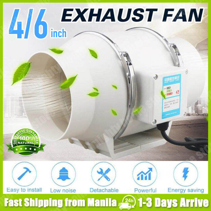 Exhaust Fan Ventilation Strong Inverter Duct Exhaust Fan 4/6/12 Inch