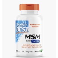 พร้อมส่ง EXP 6/25 Doctor’s Best MSM with OptMSM 1,500 mg, 120 Tablets บำรุง ข้อต่อ ผม ผิว กระดูก ลดอาการปวดข้อ