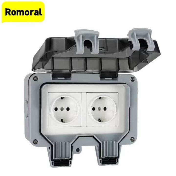 Outdoor Wall Electrical Sockets Ip66 Waterproof 16A Power Socket With