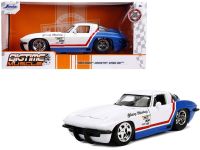 1963 CHEVROLET CORVETTE STINGRAY -- GLOSSY WHITE -- JADA BIGTIME MUSCLE 1:24 SCALE