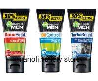 150มล.(สินค้าพร้อมส่ง)Garnier Men โฟมการ์นิเย่ (หมดอายุ 2025-26) สิวเสี้ยน กระจ่างใส ลดความมัน Oil control acne สิวหัวดำ