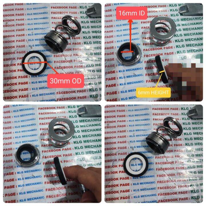 Mechanical seal 16mm x 30od Long spring single cap water pump Lazada PH
