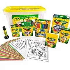 Crayola 140ct Art Set Kids' Rainbow Coloring Kit Holiday Gift
