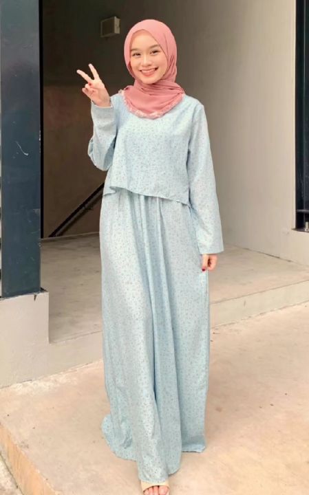 ZOE ARISSA DRESS MUSLIMAH WOMEN DRESS Abaya Muslimah AAYRA Floral Dress ...
