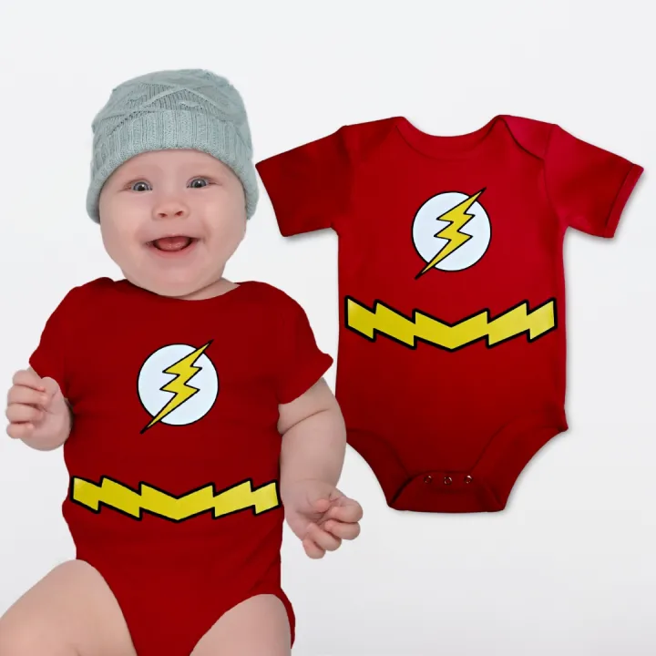 The Flash Superhero Baby Onesie Cotton Newborn Infant Frogsuit 1st Birthday  Monthly Outfit for Baby Boy Baby Onesies PH | Lazada PH