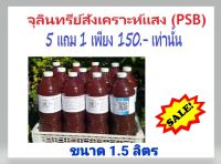 จุลินทรีย์สังเคราะห์แสงขนาด 1500 ml. แพ็ค 5 ขวด แถมฟรี 1ขวด เพียง 150.- บาทเท่านั้น สูตรเข้มข้น พร้อมใช้ ขยายเชื้อได้เร็วทันใจแน่นอน