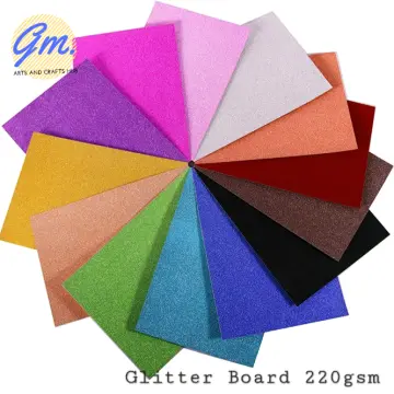 250 Pieces 12*12 300gsm Colorful Glitter Paper Glitter Cardstock