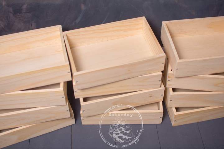 ถาดไม้พื้นเรียบ-ขนาด-25x30-สูง-7-5-cm