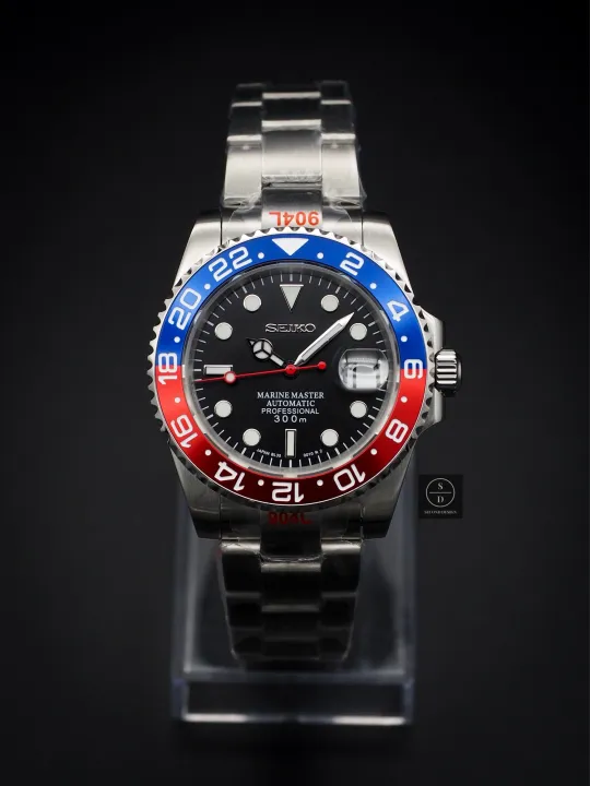 นาฬิกา Seiko Mod Pepsi Marine Master by Second Design 