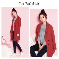 เสื้อโค้ท  โค้ทแดง OVERCOAT โค้ทวูลกันหนาว โค้ทยาว ❄️แบรนด์✨Lababite✨ แท้?% (WY1015)