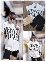 ชุดเซทสามส่วนเสื้อเชิ้ตลาย gentle wom ป้าย