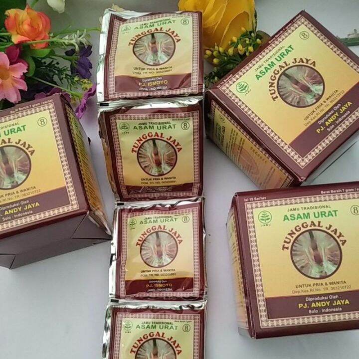 [1 sachet] Jamu Asam Urat Tunggal Jaya - Jamu Tradisional Nyeri Otot ...