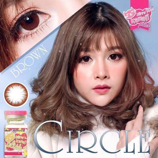 kitty-kawaii-circle-brown-เลนส์บิ๊ก