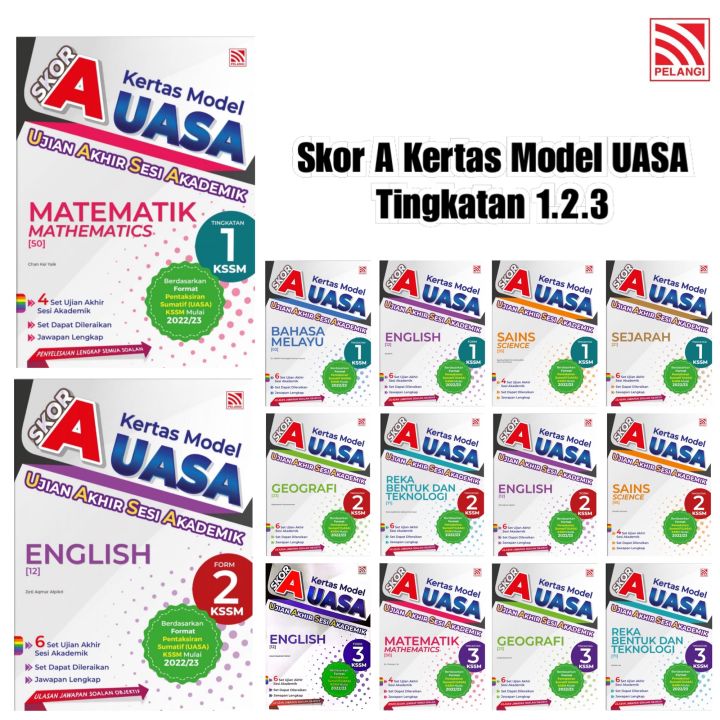 Buku Latihan Kertas Model Skor A Uasa Kssm Tingkatan 1 2 3 2023 Lazada