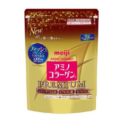 Meiji Amino Premium Collagen เมจิ คอลลาเจน แบบริฟิว 28 วัน