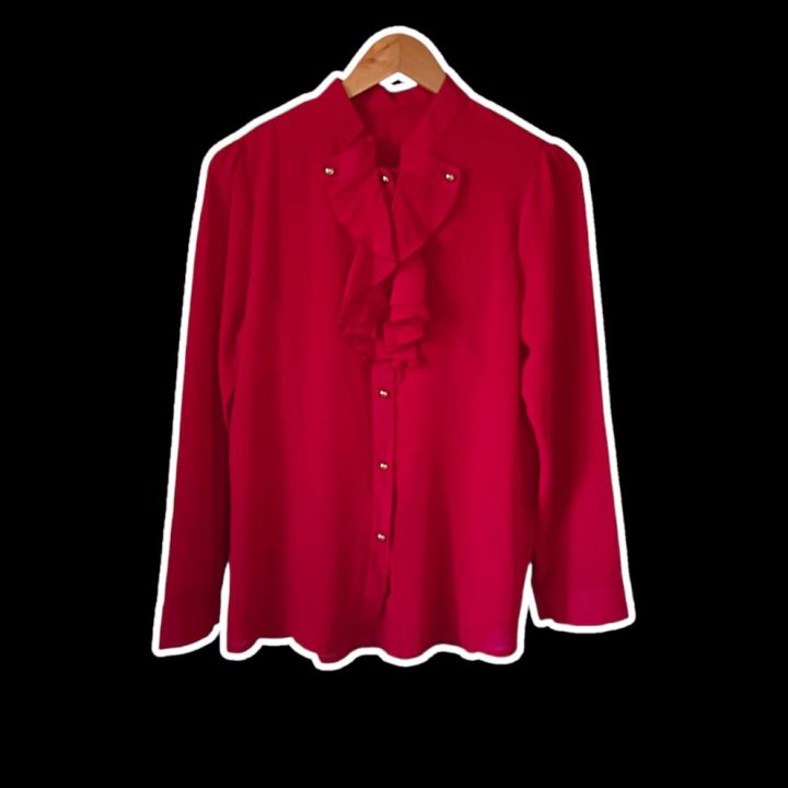PRELOVED - red formal blouse | Lazada PH