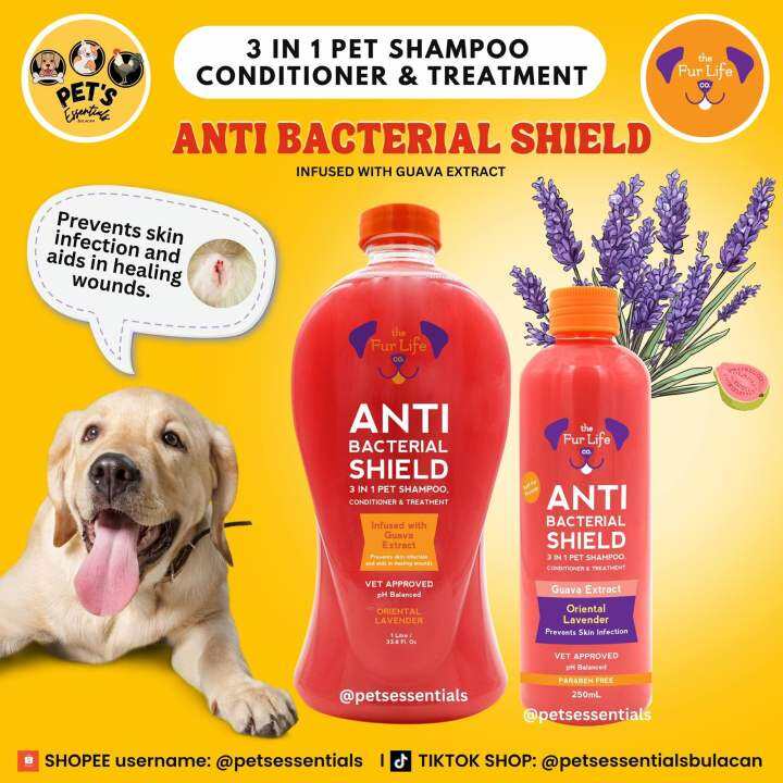 Anti Tick & Flea 3in1 Dog Shampoo, Conditioner & Treatment Liter and