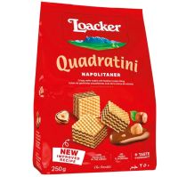 ล็อกเกอร์ เวเฟอร์รสเฮเซลนัท Loacker Quadratini Napolitaner Hazelnut Wafer