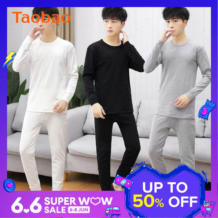 Heattech Long Johns Men's Thermal Underwear Suit Youth Thin Inner Wear