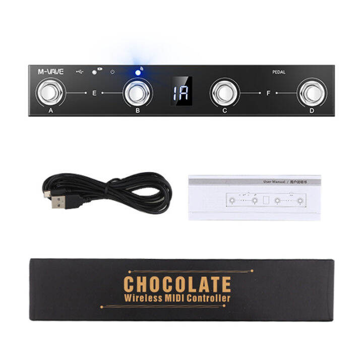 M-VAVE Chocolate BT Wireless MIDI Controller 4 Footswitch Supports USB ...