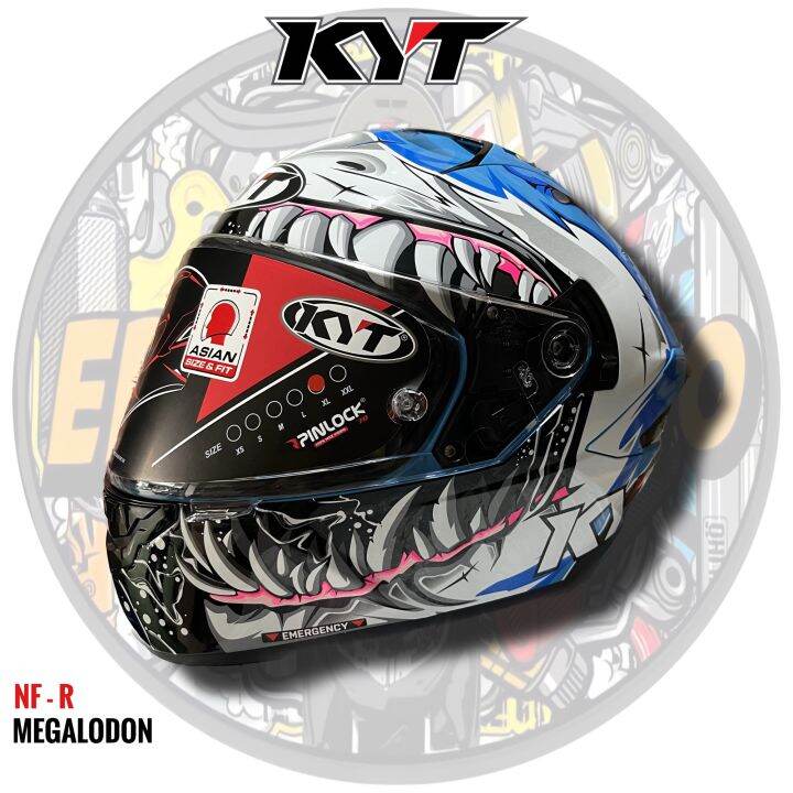 kyt nfr megalodon, biomech & full dual visor fullface helmet | Lazada PH