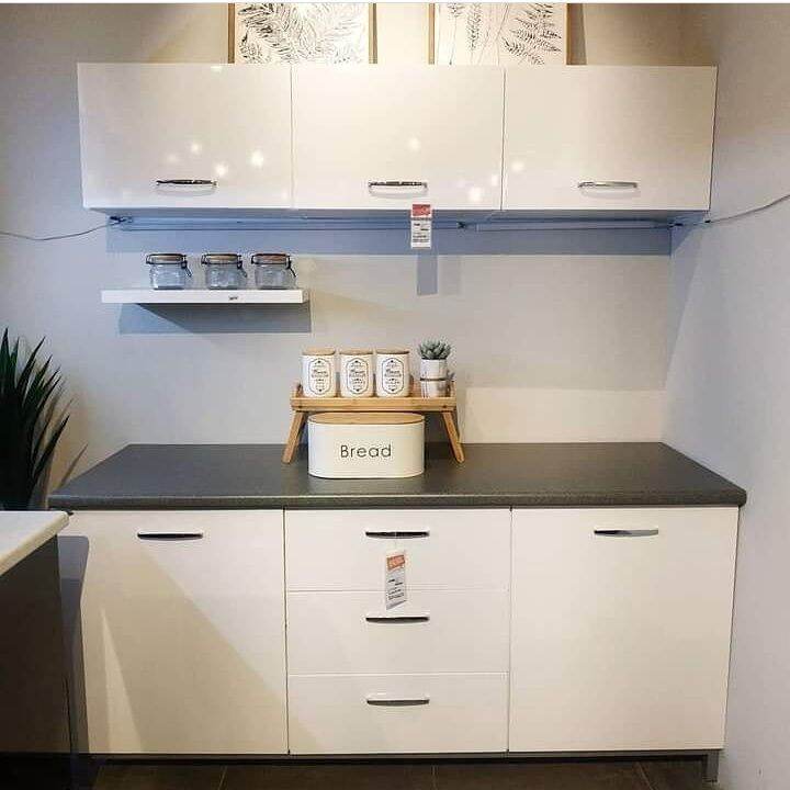 kitchen set informa denver 2 white 180 cm putih lemari dapur rak dapur