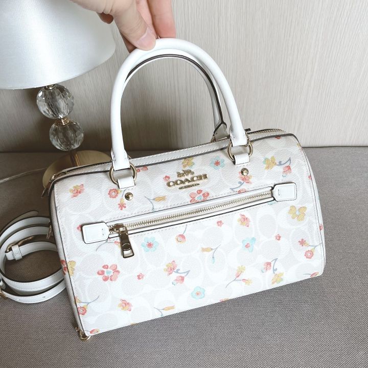 ของแท้100-กระเป๋าสะพาย-rowan-satchel-in-signature-canvas-with-mystical-floral-print-coach-c8615