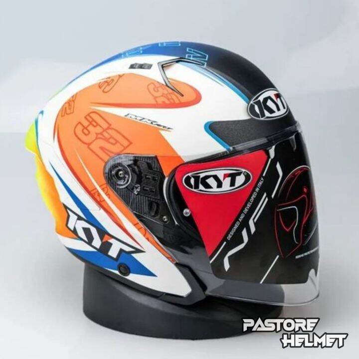 Helm KYT NFJ Isaac Vinales / NFJ Isaac Vinales / KYT Half Face / Produk Original KYT Lazada