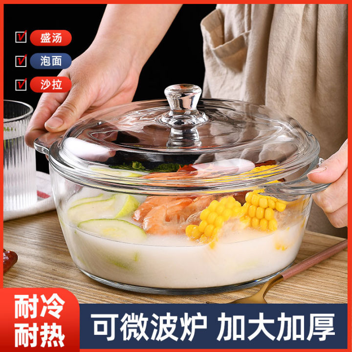 Double Ear Instant Noodle Bowl With Lid, Microwave Oven Heating