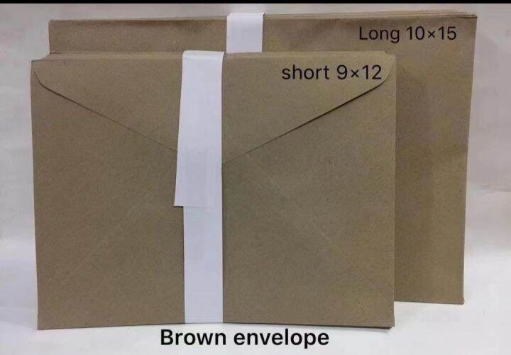 12 pcs brown envelope long and shorts envelope Lazada PH