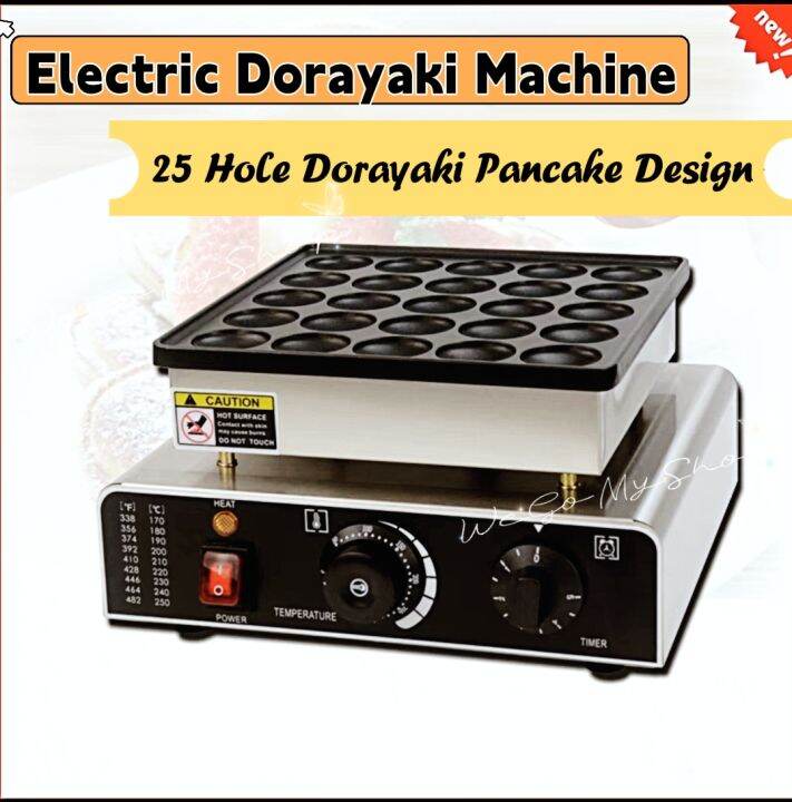 ZYLDDS Machine De Fabrication De Soufflé électrique Dorayaki Baker Pancake Maker Muffin Making Machine En Acier Inoxydable 50-2450 ℃ Plaque De Cuisson électrique Commerciale Gaufrier Antiadhésif,A