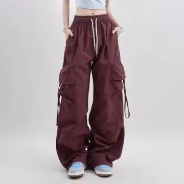 y2k Black cargo pants for girls women Korean style high waist loose sports  street jazz dance trousers
