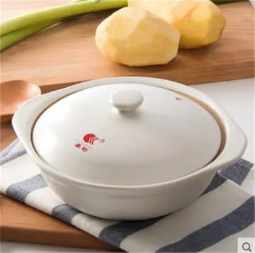 Chinese Clay Casserole Ceramic Pot For Gas Fire Cooking Soup Porridge 1L-3L