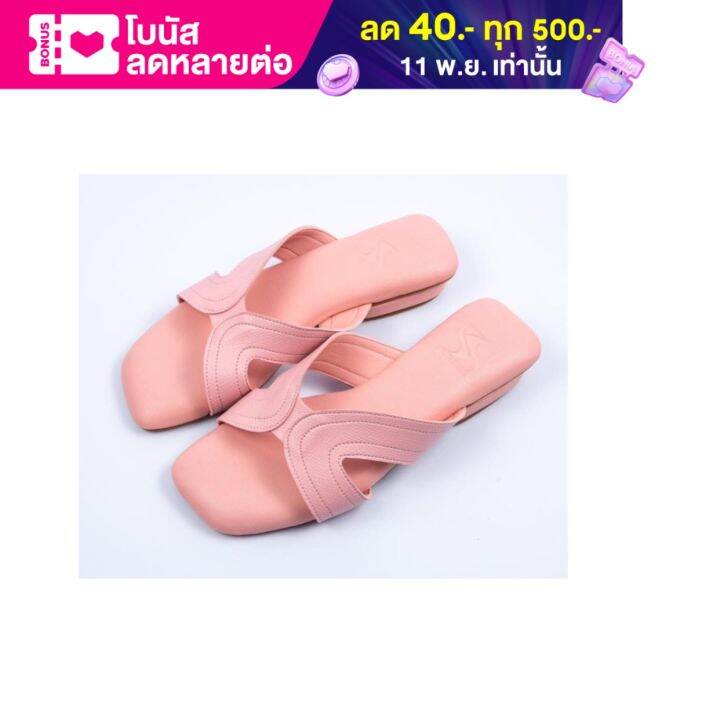 sincera-brand-premium-soft-shoes-รองเท้าแตะ-สีชมพู-หนังนิ่ม-ส้นสูง-1-นิ้ว