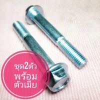 น็อตตัวผู้เบอร์14(M10×65)(ชุด2ตัวพร้อมตัวเมียจานเรียบ)ยาว65มิล